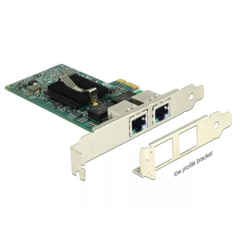 Karta sieciowa Delock PCIe 2x Gigabit LAN