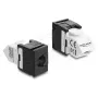 Moduł Keystone DELOCK gniazdo RJ45 na LSA Kat.6 45° kątowe nieekranowane czarne