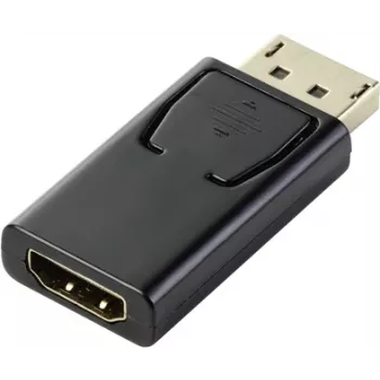 Renkforce RF-5506962 Adapter DisplayPort / HDMI [1x wtyczka DisplayPort - 1x gniazdo HDMI] Czarny Pozłacane styki wtyczki (RF-5506962)