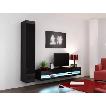 Cama stojak TV VIGO nowy 30/180/40 czarny/czarny połysk