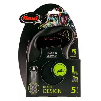 Flexi Czarny Design L 5 m Smycz dla psa zwijana