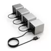 Kontroler pokrętła Streacom VU1-Dial srebrny USB Type-C — obrotowy kontroler do wentylatorów systemowych, RGB i audio