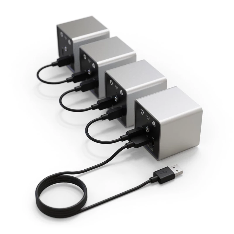Kontroler pokrętła Streacom VU1-Dial srebrny USB Type-C — obrotowy kontroler do wentylatorów systemowych, RGB i audio