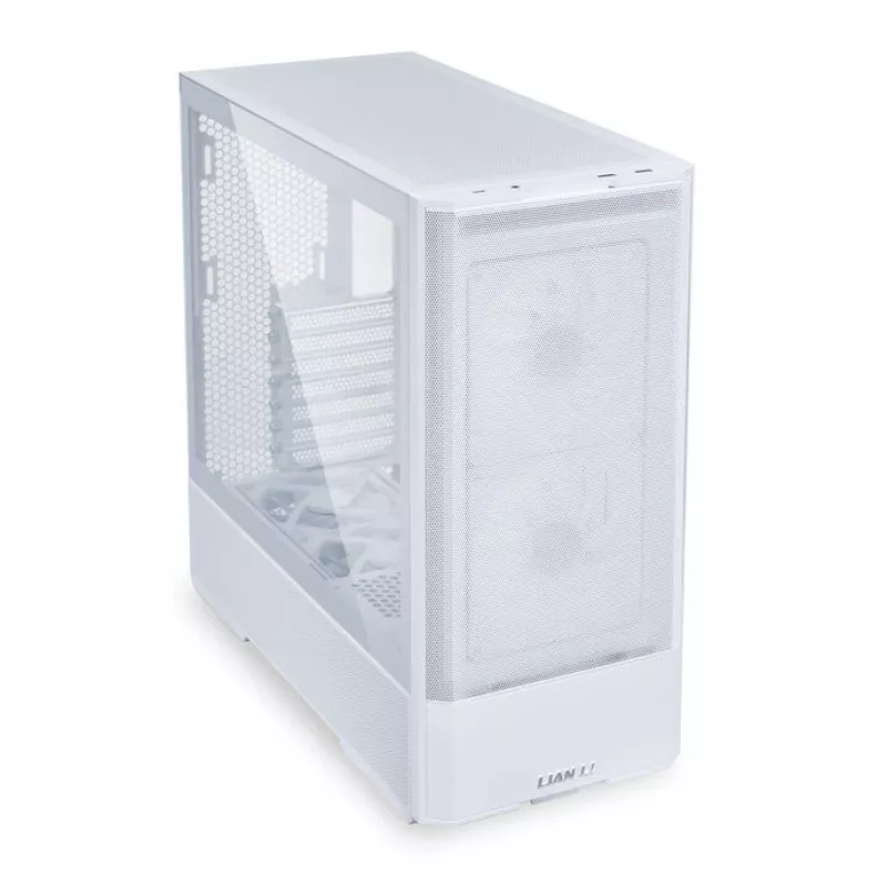 Obudowa PC Midi Tower Lian Li LANCOOL 207 — biała, przezroczysty panel, obsługa ATX/MicroATX/MiniITX, bez zasilacza