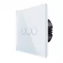 Dotykowy włącznik ścienny Spring 3-krotny szklany biały — Model 0713239861679