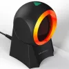 Przewodowy stacjonarny skaner kodów kreskowych QOLTEC 50857 — 1D/2D, USB, obudowa ABS, czarny, kabel 1,75 m