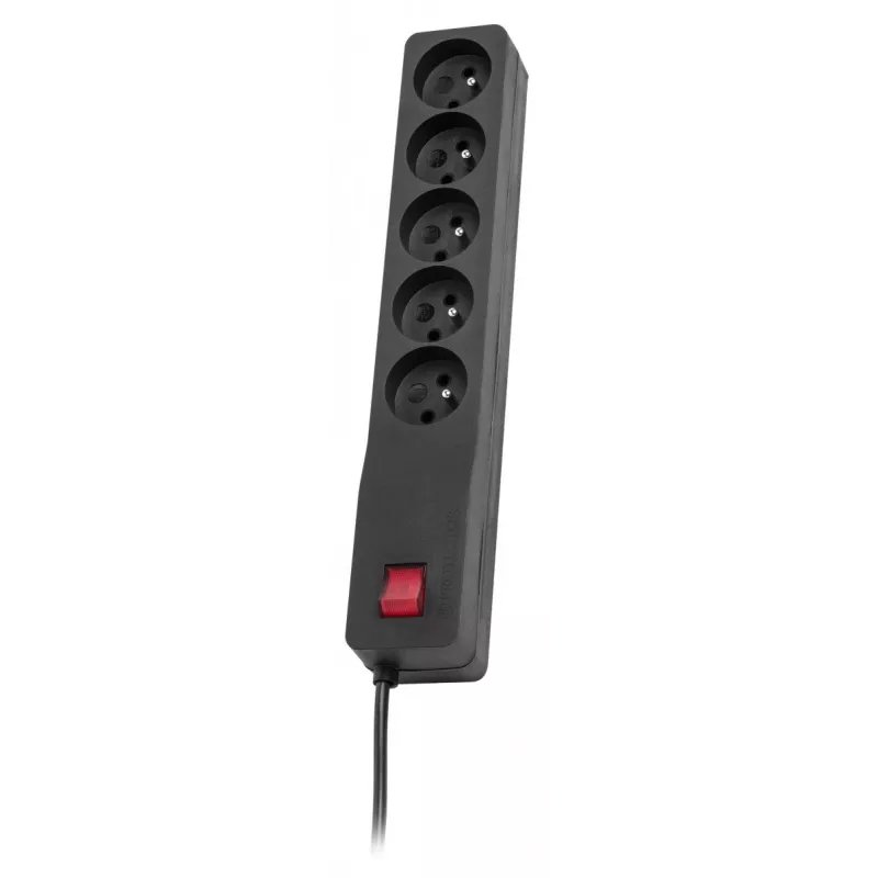 Przedłużacz Lestar 3 m wewnętrzny czarny z włącznikiem/wyłącznikiem i lampką kontrolną, 230 V AC, 10 A