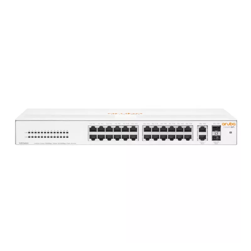 HPE Aruba Networking Aruba Instant On 1430 26G 2SFP Niezarządzalny L2 Gigabit Ethernet (10/100/1000) 1U