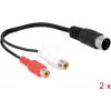 Kabel audio DeLOCK 85835 0,2 m DIN (5-pin) 2 x RCA czarny