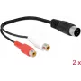 Kabel audio DeLOCK 85835 0,2 m DIN (5-pin) 2 x RCA czarny
