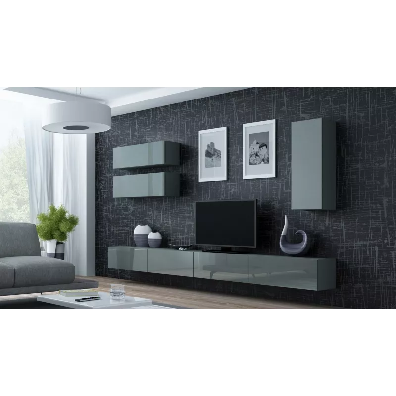 Cama Szafka VIGO 90 pełna 90/35/32 szary/szary połysk