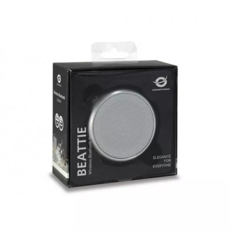 Conceptronic BEATTIE Bezprzewodowy głośnik Bluetooth, srebrny, 3 W, 150 - 20000 Hz, bezprzewodowy, 3.0+HS, Micro-USB, Srebrny