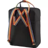 Plecak Fjällräven Kånken Rainbow — Vinylon, 380×270×130 mm, Czarny/Wielokolorowy