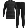 Odlo Set long ACTIVE WARM ECO SET dziecięcy zestaw bielizny, rozmiar 140 cm, czarny i szary