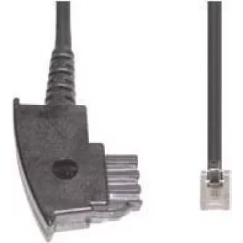 Telephone kabel e+p T 44/3 3 m Transparent Czarny