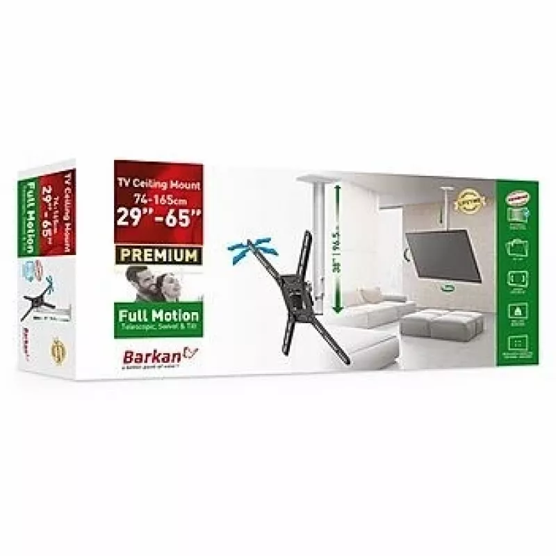 Barkan 3500 uchwyt sufitowy do telewizora, regulowany, 13-65", 40 kg, biały