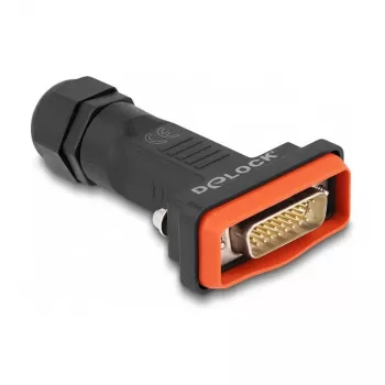 DeLOCK D-Sub HD 26-pinowy męski z obudową IP67 wodoszczelną