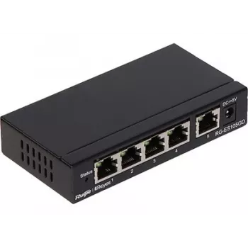 Reyee 5-Port 1Gbit unmanaged Desktop Switch Metallgehäuse - Switch - 1 Gbps