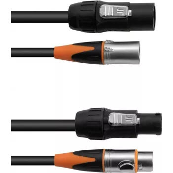 EUROLITE Kombikabel DT-2 DMX IP T-Con 3-pin XLR 5 m — przewód połączeniowy DMX/IP