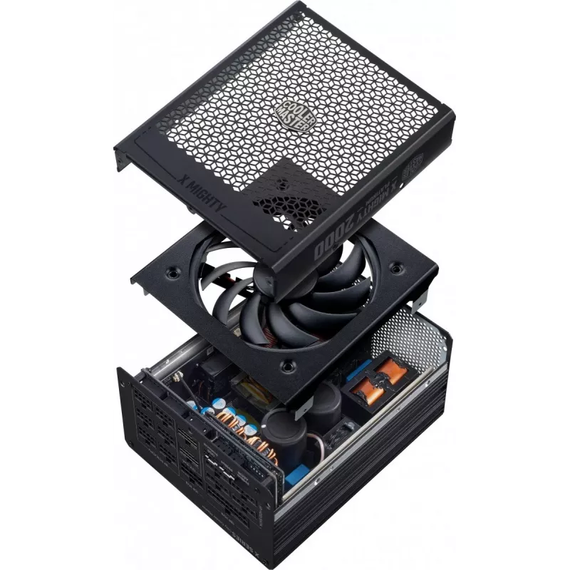 Jednostka zasilająca Cooler Master X Mighty Platinum 2000W 230V, ATX 24-pin, 80 PLUS Platinum, czarna, wentylator 12 cm