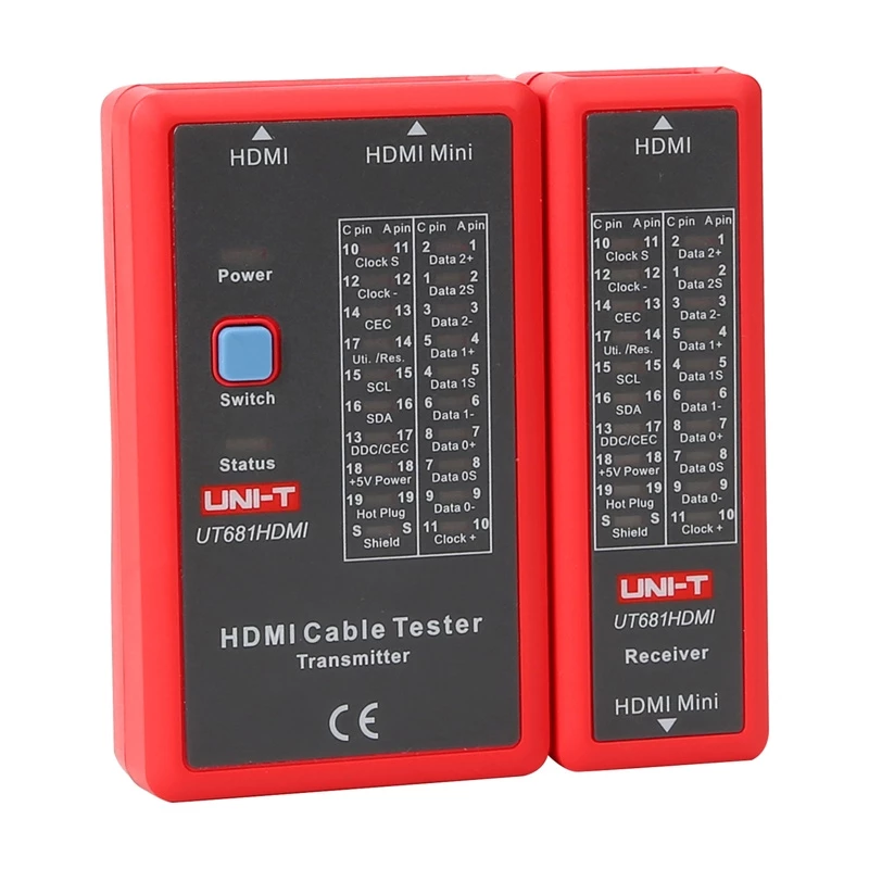 Tester kabli HDMI No name UT681HDMI — weryfikacja ciągłości i połączeń HDMI