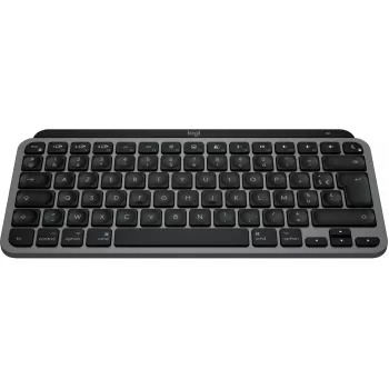 Logitech Master Series MX Keys Mini dla Mac - Klawiatura - kompaktowa - podświetlana - bezprzewodowa - Bluetooth LE - AZERTY - francuski - kosmiczna szarość (920-012646)