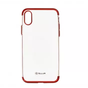 Cover Tellur iPhone X Czerwony Transparentny