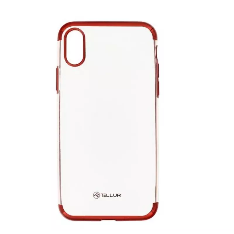 Cover Tellur iPhone X Czerwony Transparentny