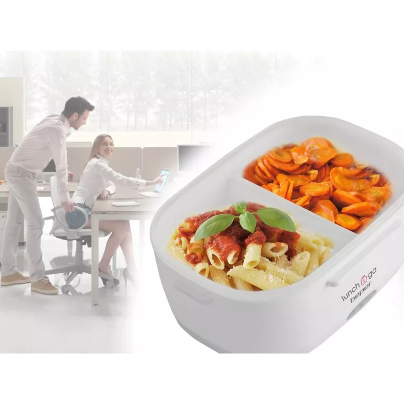 Elektryczny pojemnik na lunch Beper 90.920G - podgrzewacz do jedzenia 1 L, żółty