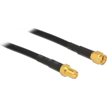 Kabel koncentryczny DeLOCK 1m CFD200 RP-SMA RP-SMA Czarny