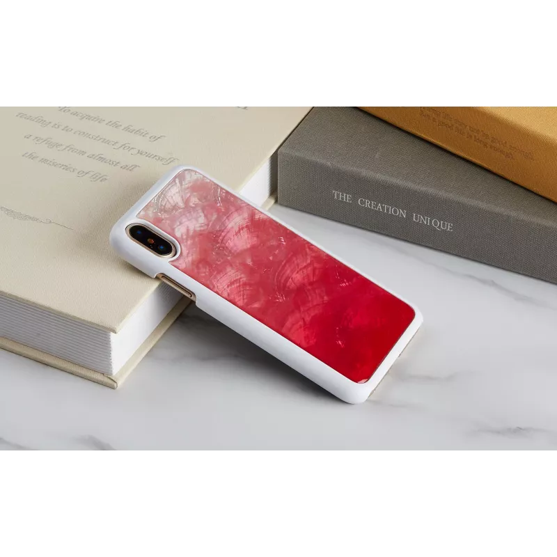 Etui ochronne iKins dla iPhone XS / iPhone X — Pink Lake biały