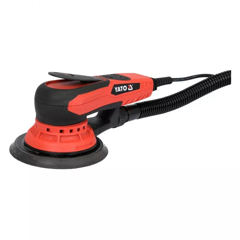 Szlifierka mimośrodowa YATO YT-82206 — 350 W, tarcza 150 mm, mimośród 5 mm, 4 000–10 000 obr./min, kabel 3 m