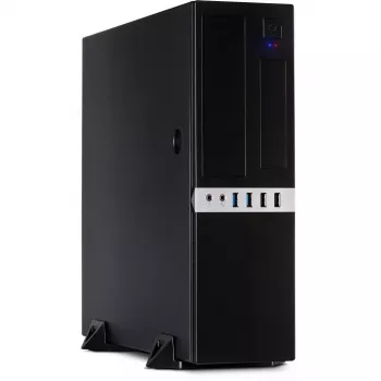 Inter-Tech IT-503 - SFF - Mini-ATX - bez zasilacza (TFX12V) - matowa czerń - USB/Audio (88881270)