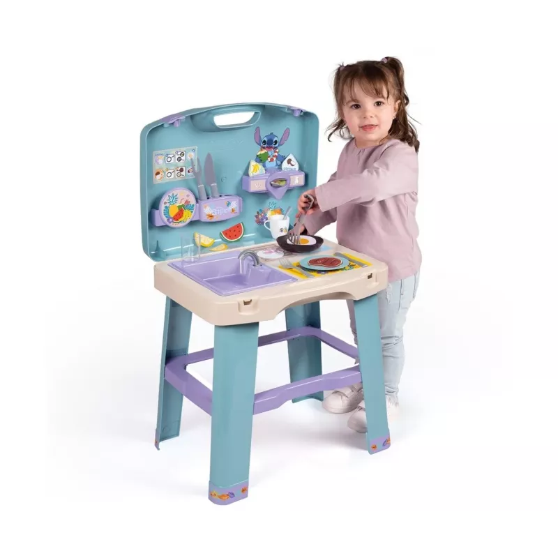 Kuchnia do zabawy SMOBY Stitch Kitchen 7600311909 z akcesoriami – dziecięcy zestaw kuchenny do zabawy w role
