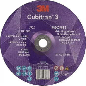 3M 98452 - Tarcza tnąca - Metal - Włókno ceramiczne - 10200 obr./min - Okrągła - 2,22 cm (7100303981)
