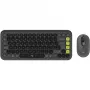 Logitech POP ICON COMBO Swiss, Grafit/Zielony, Bluetooth, Swiss, 920-013275