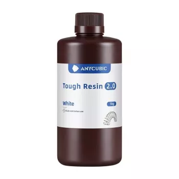 AnyCubic Tough Resin 2.0 — Biała, niskowonna, o wysokiej wytrzymałości żywica do druku 3D