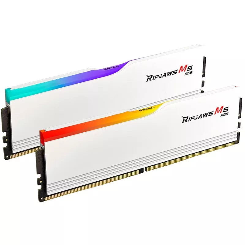 DIMM 48 GB DDR5-5200 (2x 24 GB) Dual-Kit, pamięć biała, F5-5200J4040A24GX2-RM5RW, Ripjaws M5, INTEL XMP
