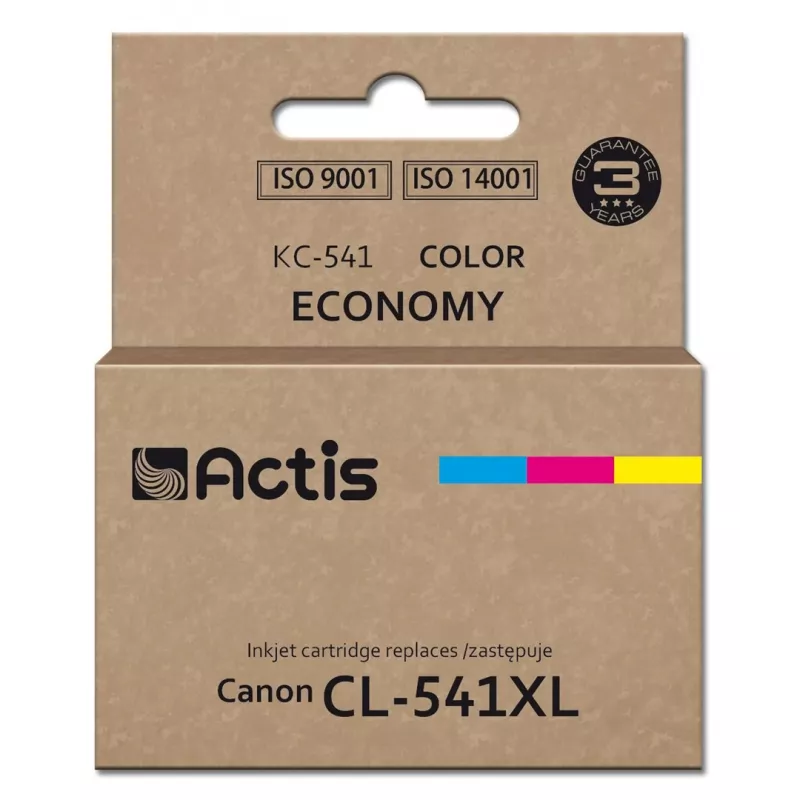 Actis KC-541 tusz do drukarki Canon (zamiennik CL-541XL) Supreme, 18 ml, niebieski, żółty, magenta.