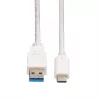 VALUE - Kabel USB - USB 3.0 (M) na USB typu C (M) - 5 V - 900 mA - 50 cm - Biały (11.99.9010)