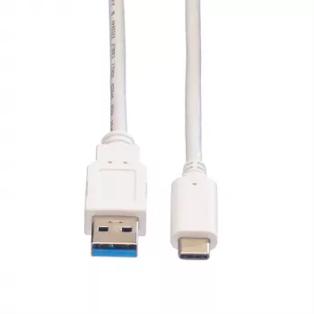 VALUE - Kabel USB - USB 3.0 (M) na USB typu C (M) - 5 V - 900 mA - 50 cm - Biały (11.99.9010)