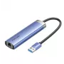 Vention TGFSB USB 3.2 Gen 1 (3.1 Gen 1) Type-A 5-portowy koncentrator z Gigabit RJ-45 i USB-C, niebieski