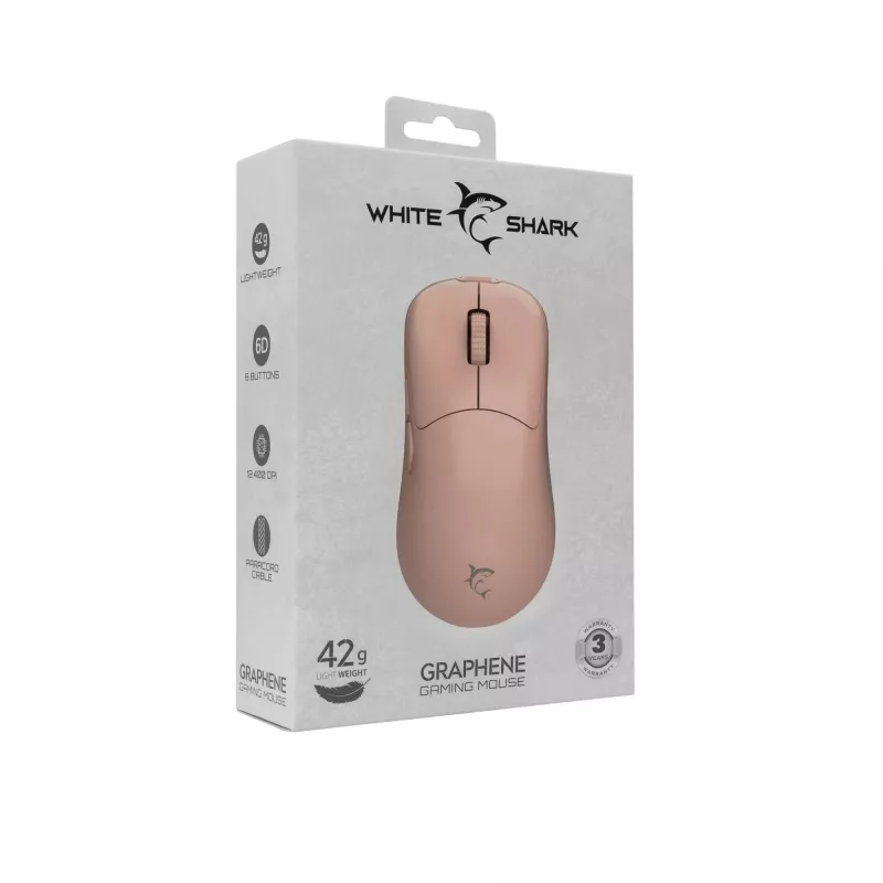 Mysz White Shark GM-5014 Graphene Pink USB