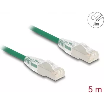 Kabel sieciowy DeLOCK RJ45 Kat.6A wtyk do wtyka 5m zielony