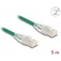 Kabel sieciowy DeLOCK RJ45 Kat.6A wtyk do wtyka 5m zielony