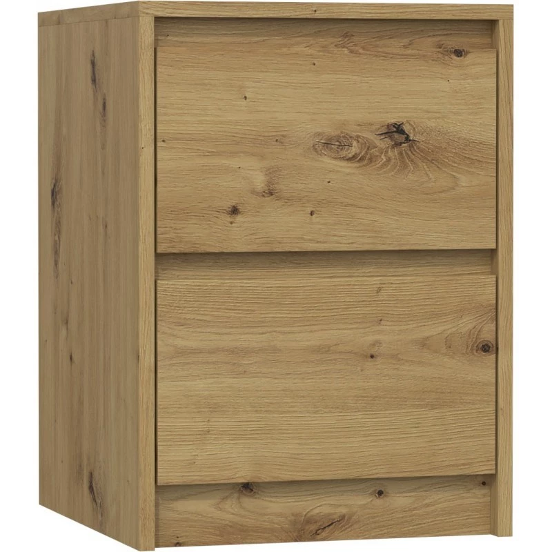 Topeshop K2 ARTISAN nightstand/Stolik nocny 2 szuflada(s) dąb