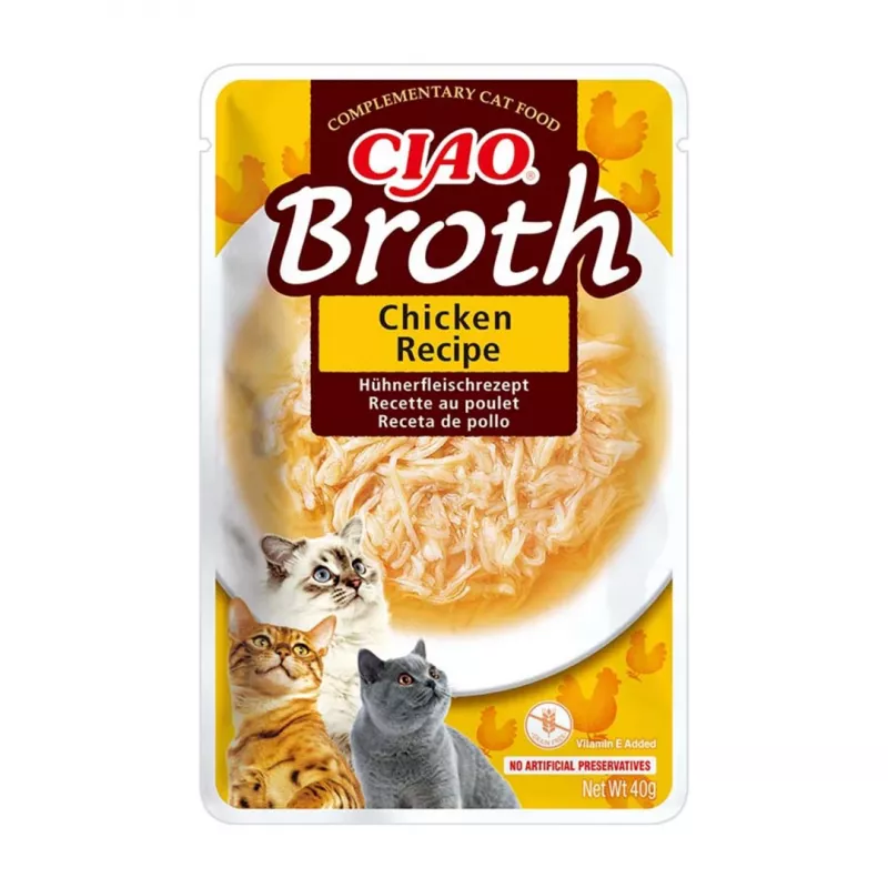 INABA Ciao Broth z kurczakiem, łososiem i tuńczykiem - przysmaki dla kota - 24x40g