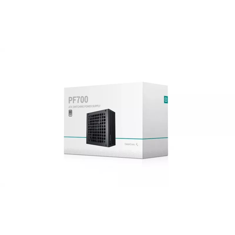 Zasilacz DeepCool PF700 700W ATX 2.4 80 PLUS, wentylator 120 mm, niemodularny, 20+4 pin, 2×6+2 PCIe, 4×SATA