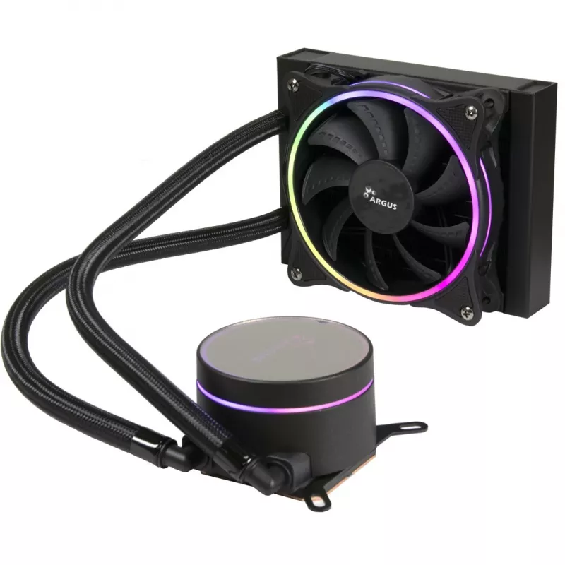 Kompaktowe chłodzenie cieczą Inter-Tech LC-120 RGB 12 cm czarny