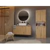 Szafka łazienkowa Top e shop NEL 1K DK ART KPL, rama dębowa, 600×300×1740 mm, 5 półek, wolnostojąca